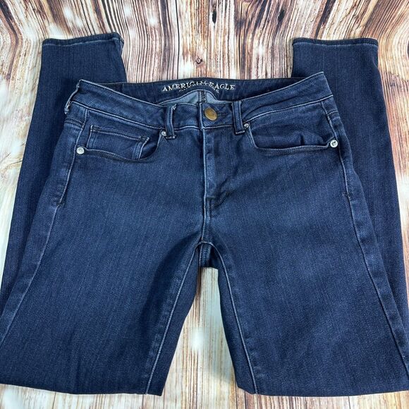 American Eagle Outfitters Denim - American Eagle SKINNY Womens Size 6 Low Rise Blue Jeans Denim Pants 28x28